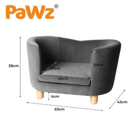 PaWz Luxury Elevated Sofa Anti-slip Raised Dog Cat Beds Couch Kitten Lounge image 1