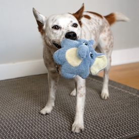 3 x KONG Snuzzles Plush Squeaker Dog Toy - Elephant x 3 Units image 1