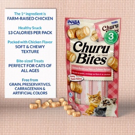 Inaba Cat Treats Chicken Wraps with Churu filling - 18 x 10g Tubes image 1