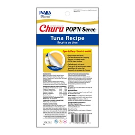 Inaba Cat Churu Pop'N Serve Treat or Meal Topper Tuna Recipe 8 x 35g Cups image 1
