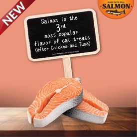 Inaba Cat Churu Meal Topper Treat - Creamy Salmon & Scallop Recipe 24 x 14g Tubes image 1