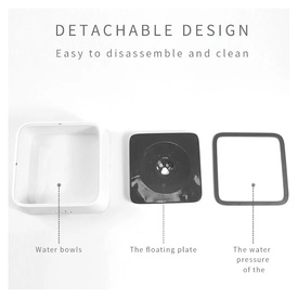 All Fur You Anti Splash Bowl 2L Grey | No Mess Pet Water Bowl image 1