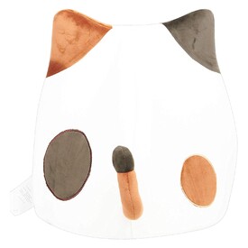 All Fur You Soft and Comfortable Cat Face Cat Cave Bed in White/Brown image 1