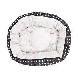 Mog & Bone 4 Seasons Reversible Dog Bed - Black Metallic Cross image 1