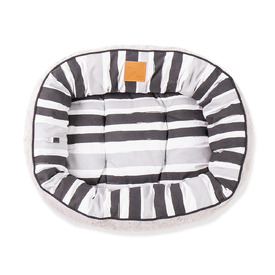 Mog & Bone 4 Seasons Reversible Dog Bed - Pebble Black Brush Stroke image 1