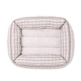 Mog & Bone Bolster Dog Bed - Latte Mosaic image 1