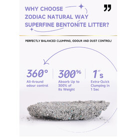 ZODIAC Natural Way Superfine Bentonite With Activated Charcoal Cat Litter 4.5Kg x 4 image 1