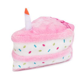 Zippy Paws Plush Birthday Cake with Blaster Squeaker Dog Toy image 1