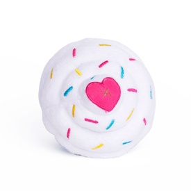 Zippy Paws Plush Squeaker Dog Toy - Cupcake in Blue or Pink image 1