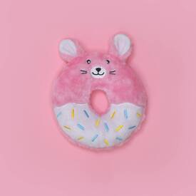 Zippy Paws Donutz Buddies Plush Squeaker Dog Toy - Bunny image 1