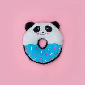 Zippy Paws Donutz Buddies Plush Squeaker Dog Toy - Panda  image 1