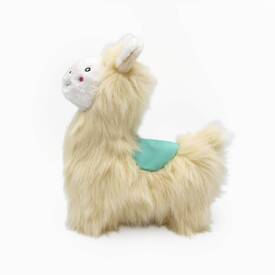 Zippy Paws Wooliez Plush Squeaker Dog Toy - Larry the Llama  image 1