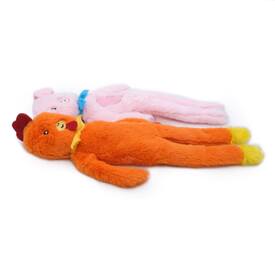 Zippy Paws Fluffy Peltz Plush Squeaker Dog Toy - Chicken & Pig  2-Pack image 1
