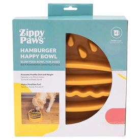Zippy Paws Happy Bowl Interactive Slow Food Dog Bowl - Burger image 1