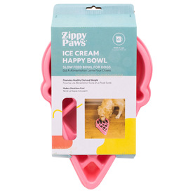 Zippy Paws Happy Bowl Interactive Slow Food Dog Bowl - Ice Cream image 1