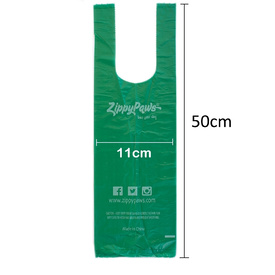 Zippy Paws Dog Poop Pick-Up Bags with Handles - Green Unscented - 120 bags image 1