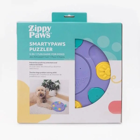 Zippy Paws SmartyPaws Puzzler Feeder Interactive Dog Toy - Purple image 1