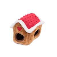 Zippy Paws Christmas Holiday Burrow Dog Toy - Gingerbread House image 1