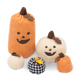 Zippy Paws Plush Squeaker Dog Toy - Halloween Jumbo Pumpkin - Orange image 1
