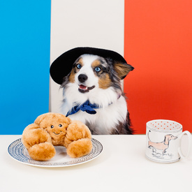 Zippy Paws NomNomz Squeaker Dog Toy - Croissant image 1