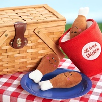 Zippy Paws Burrows Interactive Squeaker Dog Toys - Bucket of Chicken image 1