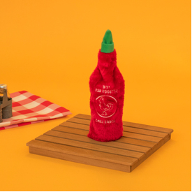 Zippy Paws Hot Sauce Crusherz Crunch & Squeak Dog Toy - Red Rooster image 1