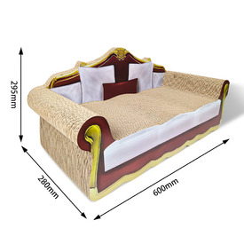 Zodiac Cardboard Cat Scratcher & Lounger - Red Sofa image 1
