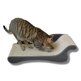 Zodiac Leather-Look Cardboard Cat Scratcher Lounger image 1