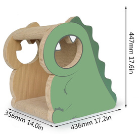 Zodiac Cardboard Cat Scratcher & Lounger - Dinosaur image 1