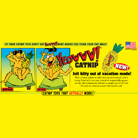 Yeowww! Cat Toys with Pure American Catnip - Pineapple image 1
