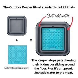 Lickimat Outdoor Keeper Bundle Ant-Proof Slow Dog Feeder with 3 Bonus Lickimats image 1