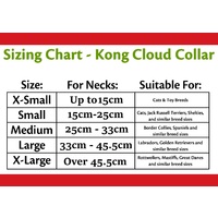 Kong Cloud Collar Size Chart