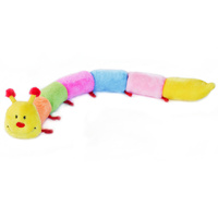 Zippy Paws Long Caterpillar 6 Squeakers Plush No Stuffing Dog Toy image 1