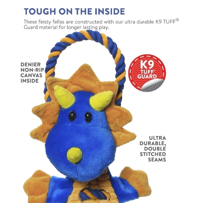 Charming Pet Ropes Jungle Dragon A-Go-Go Dog Toy with K9 Tough Guard