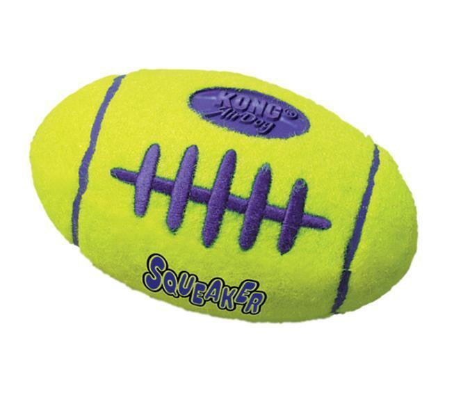 3 x KONG AirDog Squeaker Football Non-Abrasive Fetch Dog Toy - Large image 2