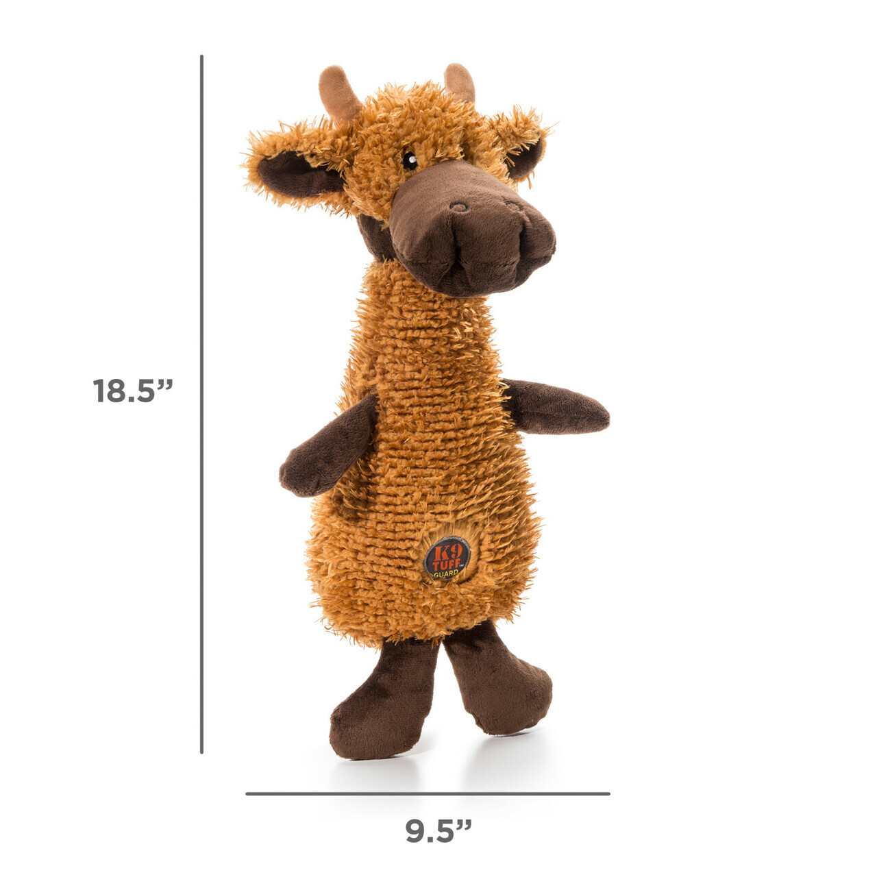 Charming Pet Scruffles Moose Plush Squeaky Dog Toy