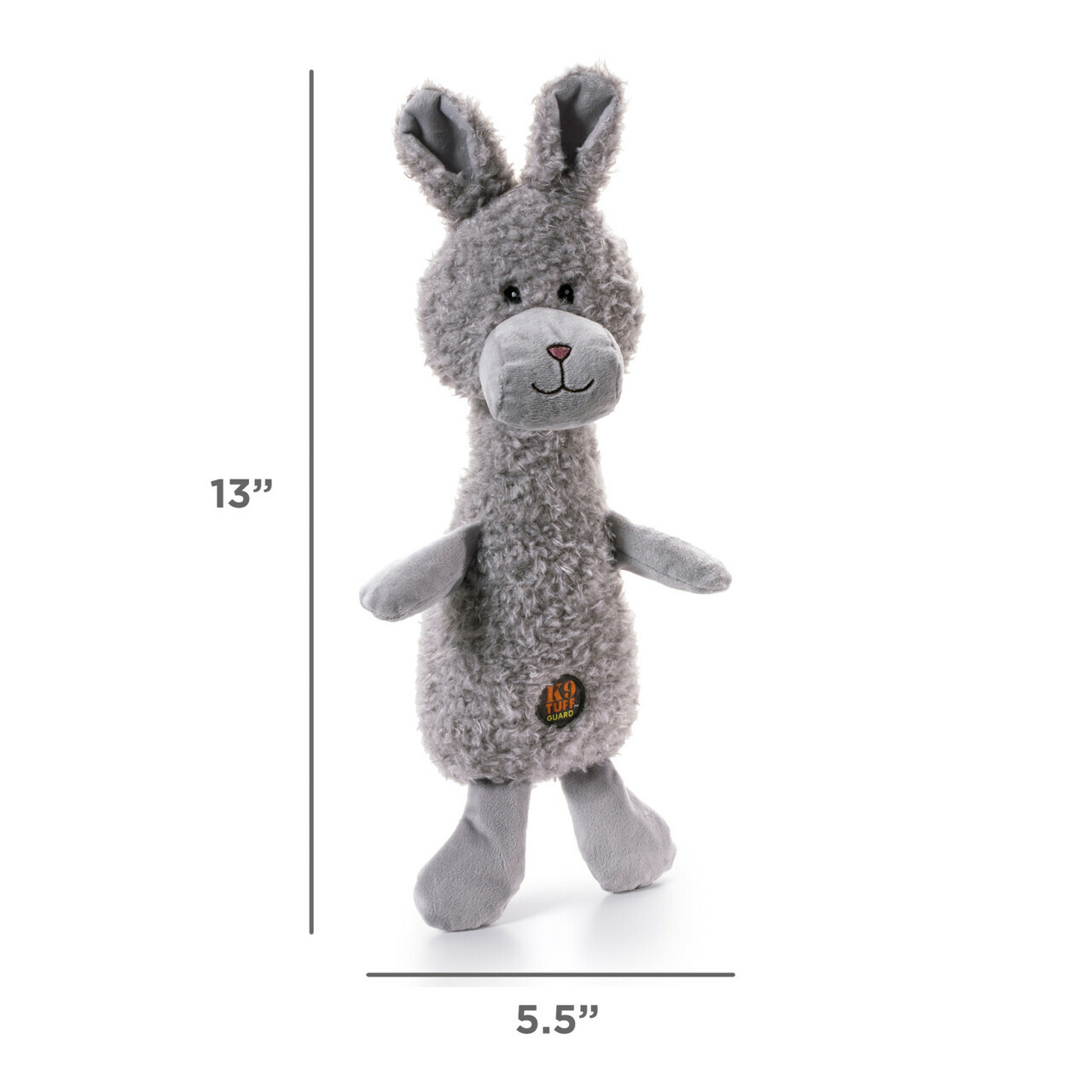 Charming Pet Scruffles Textured Squeaker Dog Toy - Bunny - Small image 2