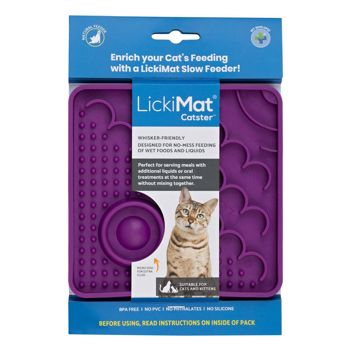 Lickimat Catster Slow Food Bowl Anti-Anxiety Mat for Cats image 2