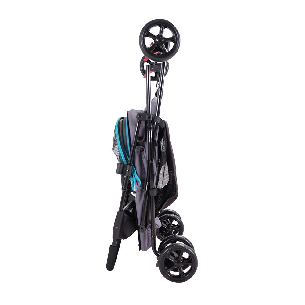 Ibiyaya Easy Stroller Pet Buggy in Grey & Blue image 2