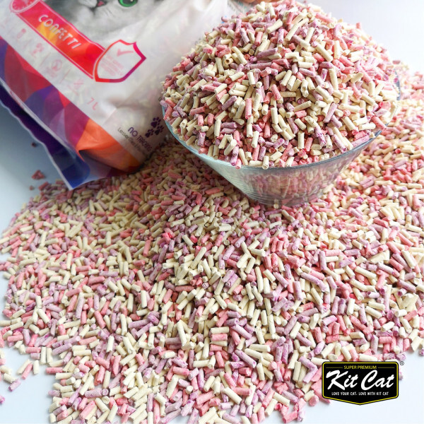 Kit Cat Soya Clumping Cat Litter made from Soybean Waste - Confetti 7 Litres image 2