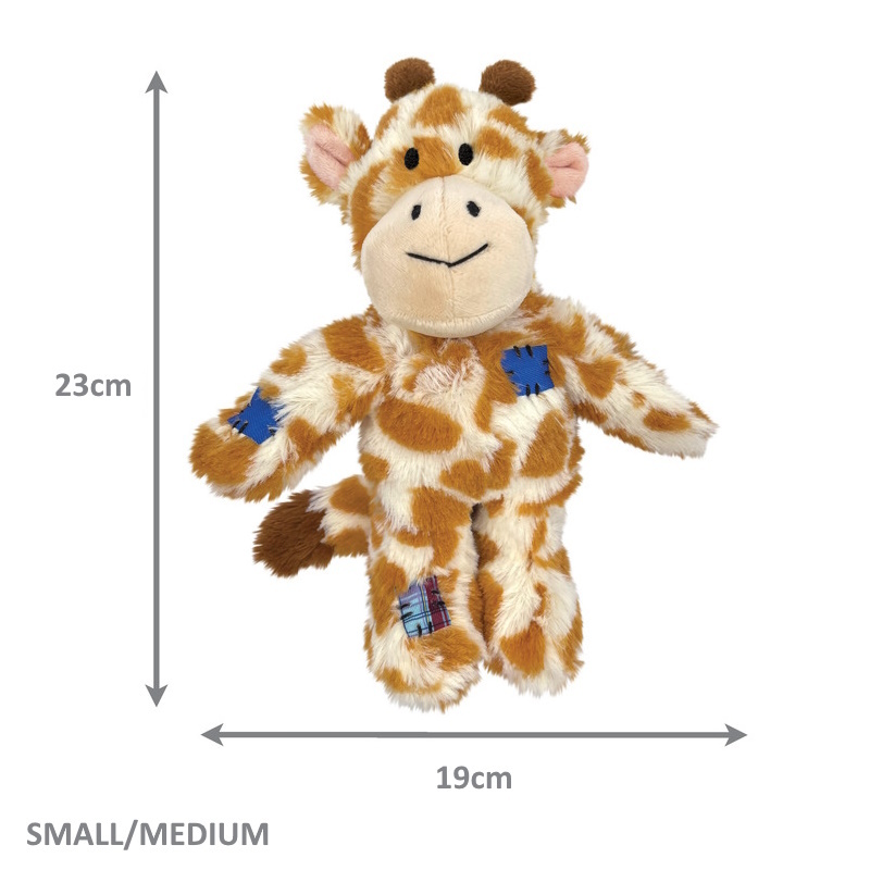 3 x KONG Wild Knots Giraffe Tug & Snuggle Plush Dog Toy image 2