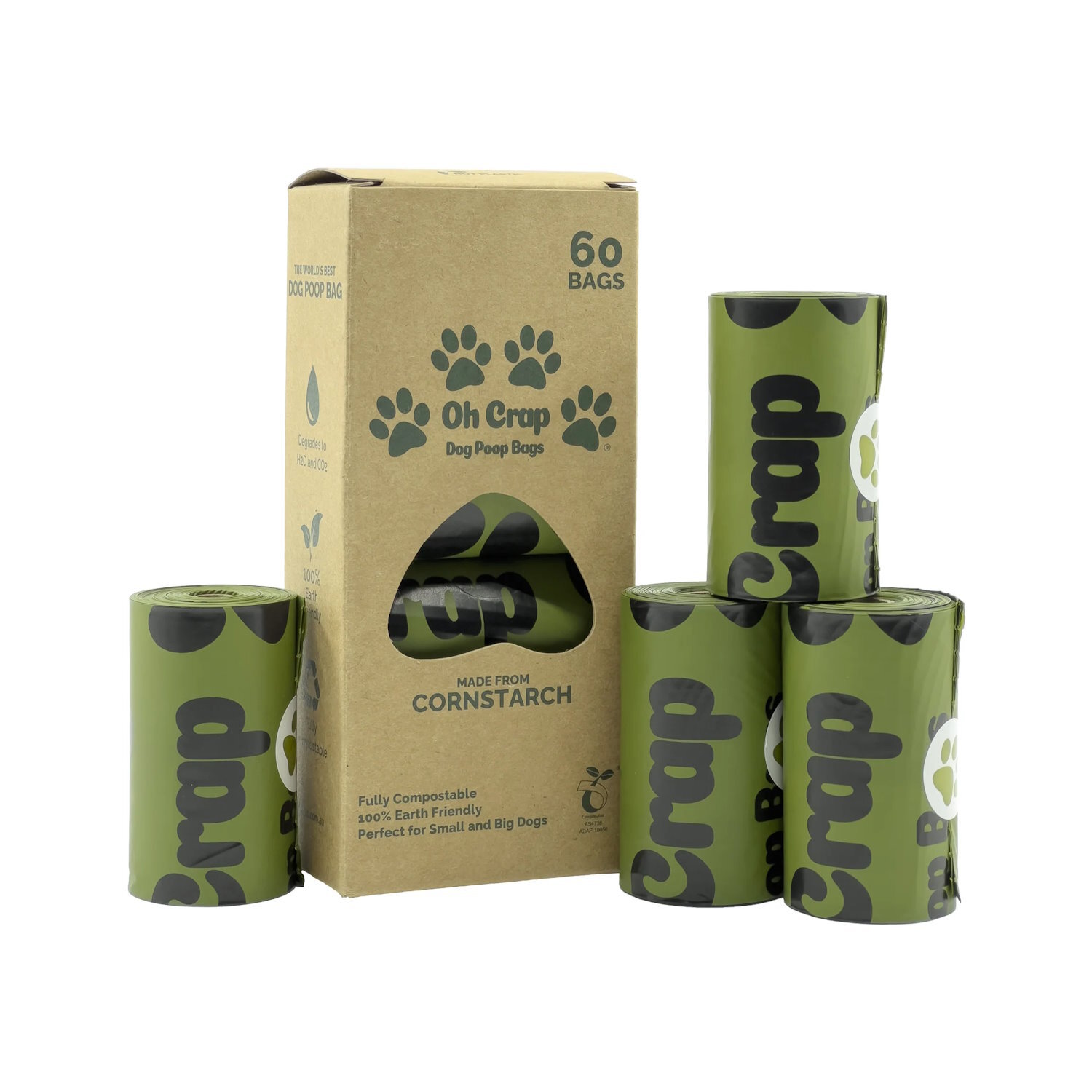 Oh Crap Compostable Dog Poop Bags - 12 Boxes x 4 Rolls per Box (48 rolls) image 2