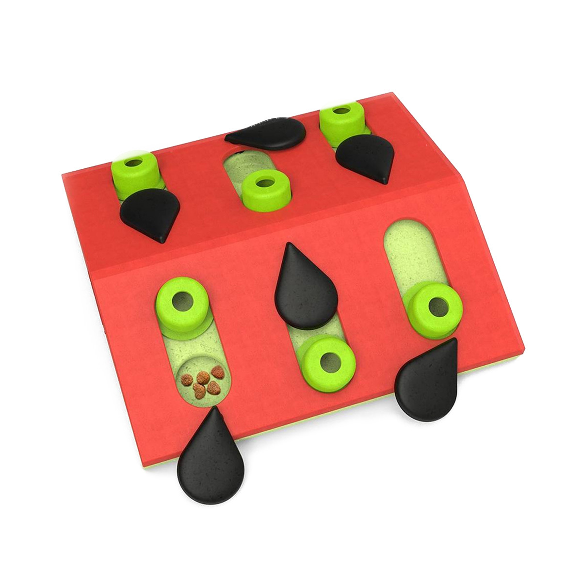 Nina Ottosson Puzzle & Play Melon Madness Treat Dispensing Cat Toy - Pink image 2