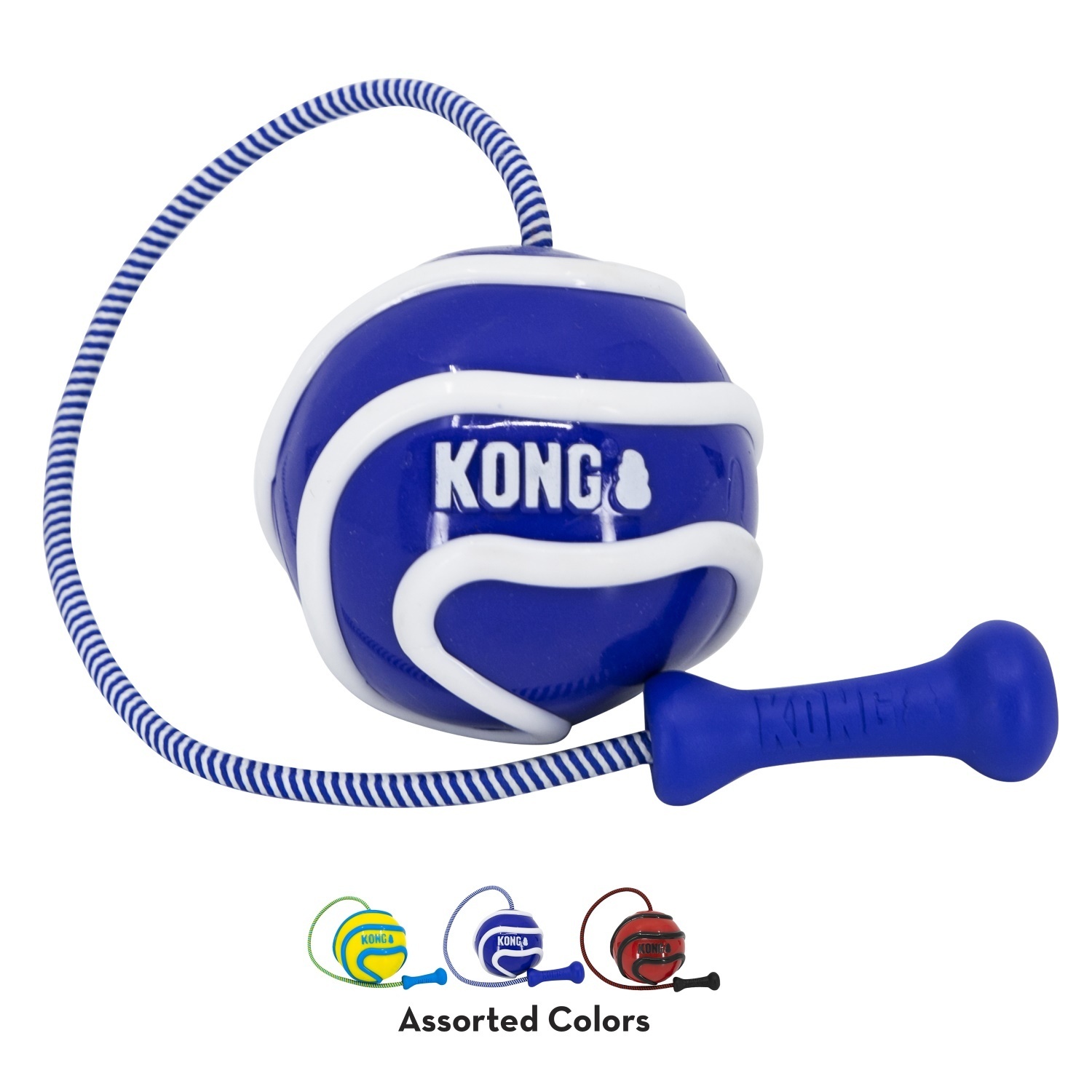 3 x KONG Wavz Bunjiball - Toss & Fetch Ball for Dogs in Assorted Colours - Medium image 2