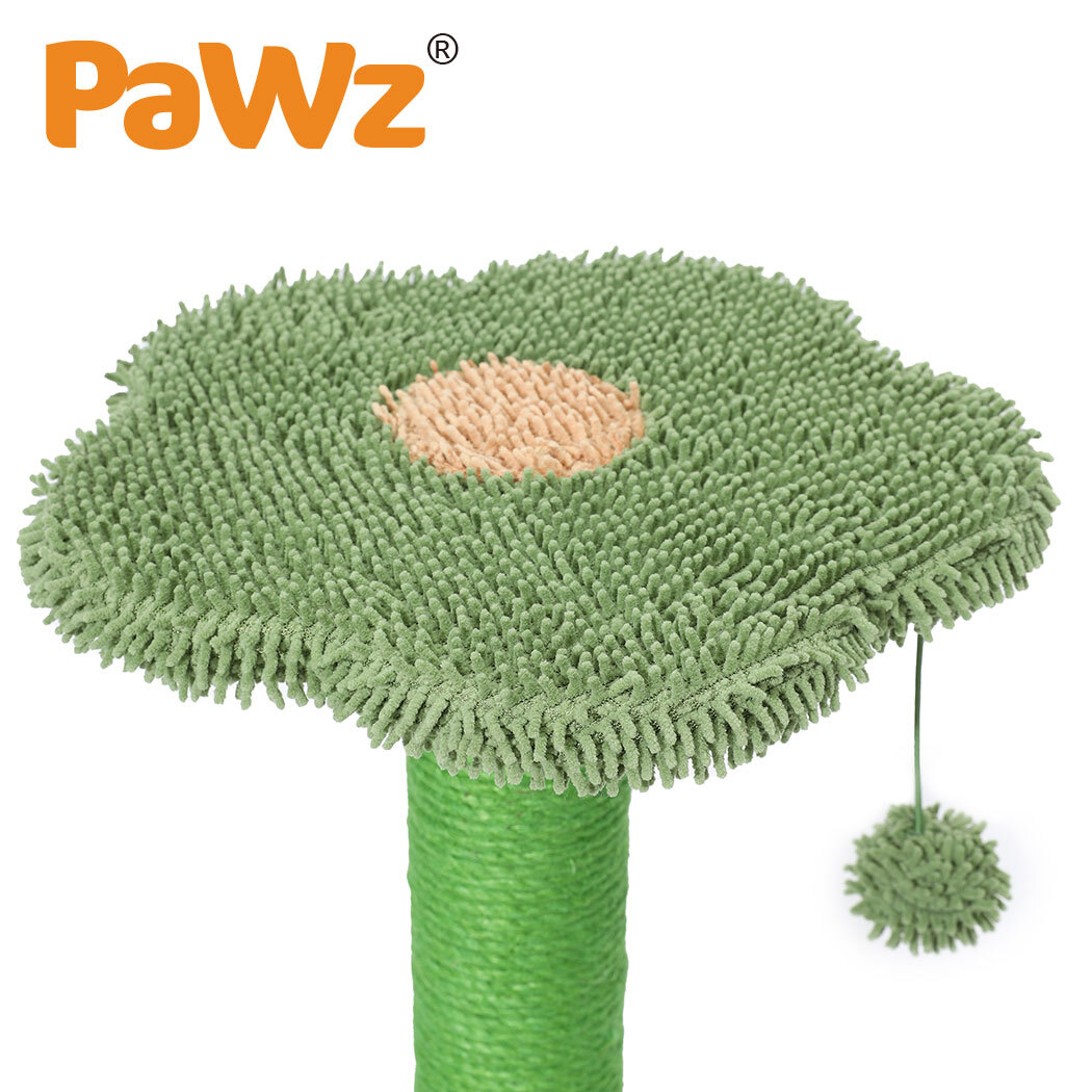 PaWz Cat Tree Scratching Post Cactus Shape Cat Scratcher Furniture Condo Tower image 2