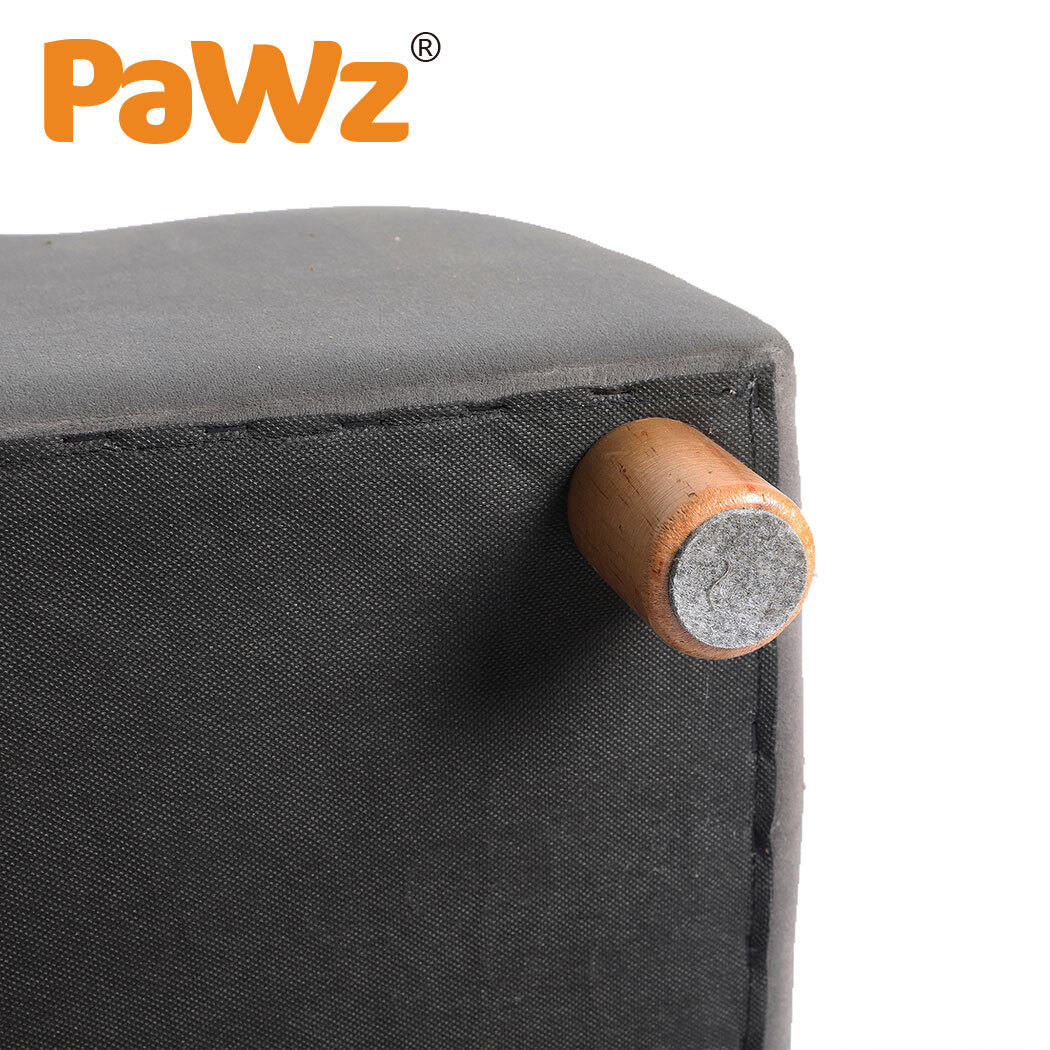 PaWz Luxury Pet Sofa Chaise Lounge Sofa Bed Cat Dog Beds Couch Sleeper Soft Grey image 2