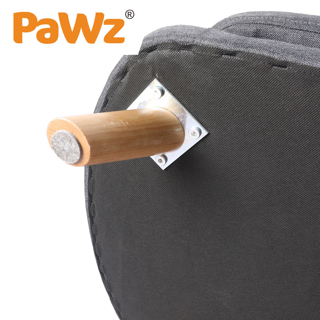 PaWz Luxury Pet Sofa Chaise Lounge Sofa Bed Cat Dog Beds Couch Sleeper Soft Grey image 2