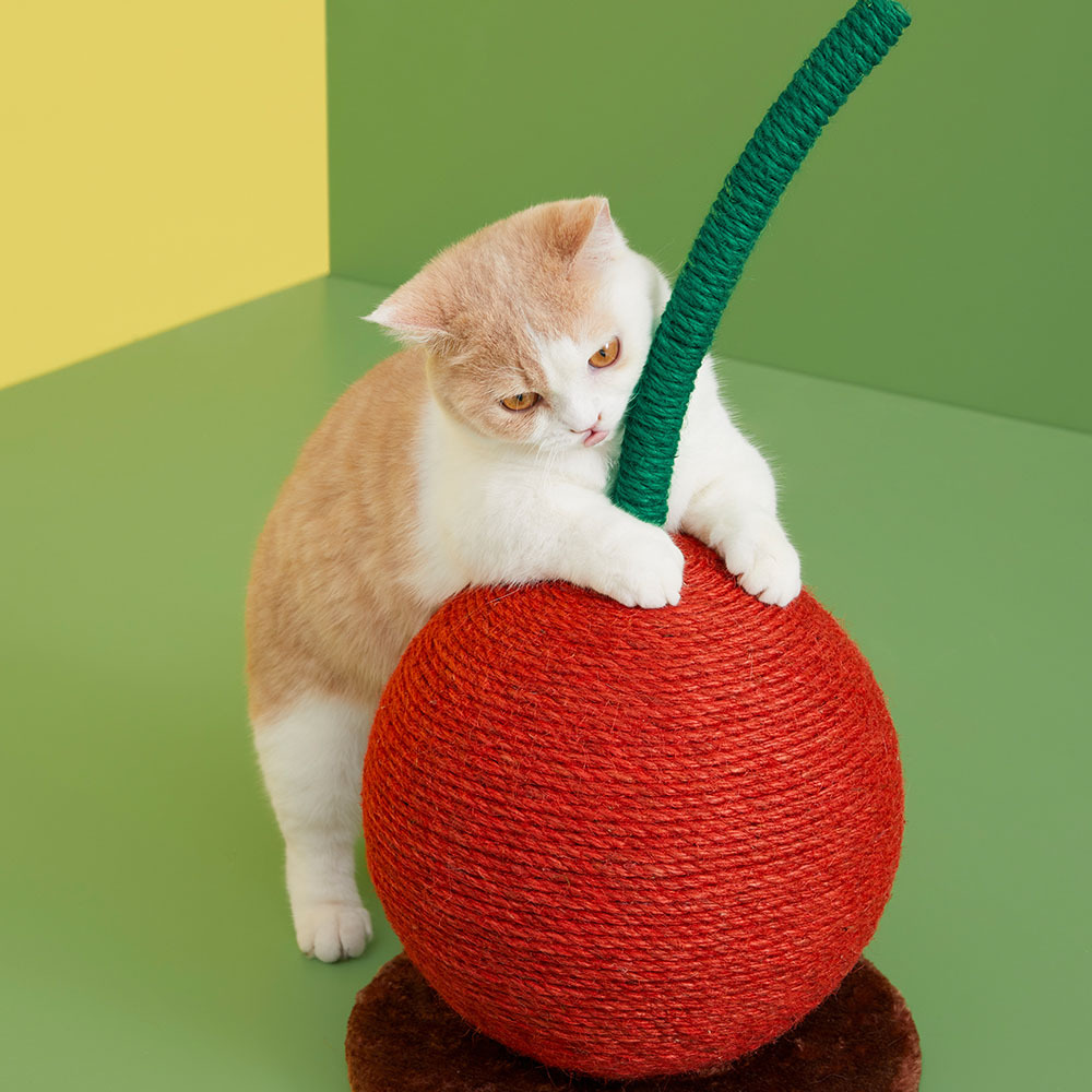 Vetreska Handmade Single Cherry Cat Scratching Post