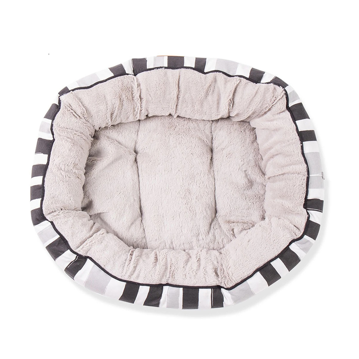 Mog & Bone 4 Seasons Reversible Dog Bed - Pebble Black Brush Stroke image 2