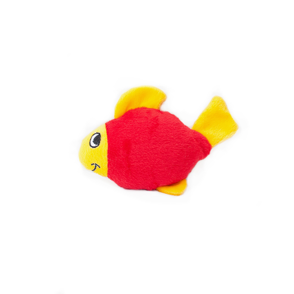 Zippy Paws Interactive Burrow Dog Toy - 3 Squeaker Fish in an Aquarium image 2